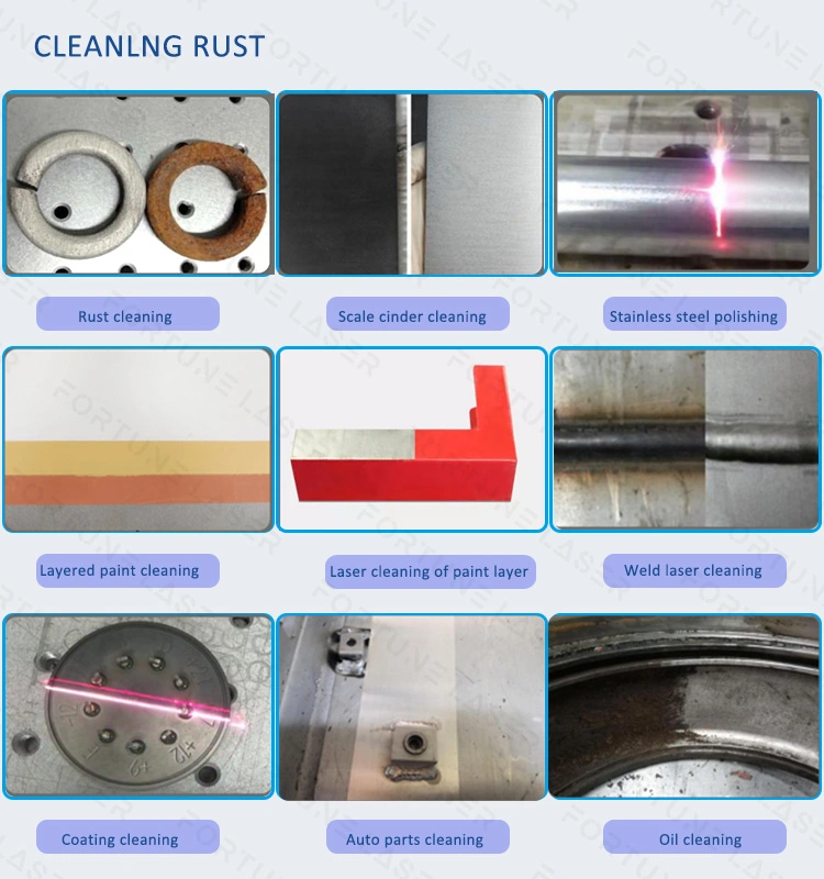 Laser Coating Removal Surface Preparation Equipment 100W 200W Laser Cleaning Systems Laser Cleaner