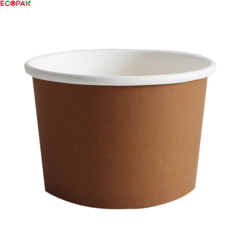 Disposable Take Away Lunch Box Kraft Paper Salad Bowl with Pet Lid