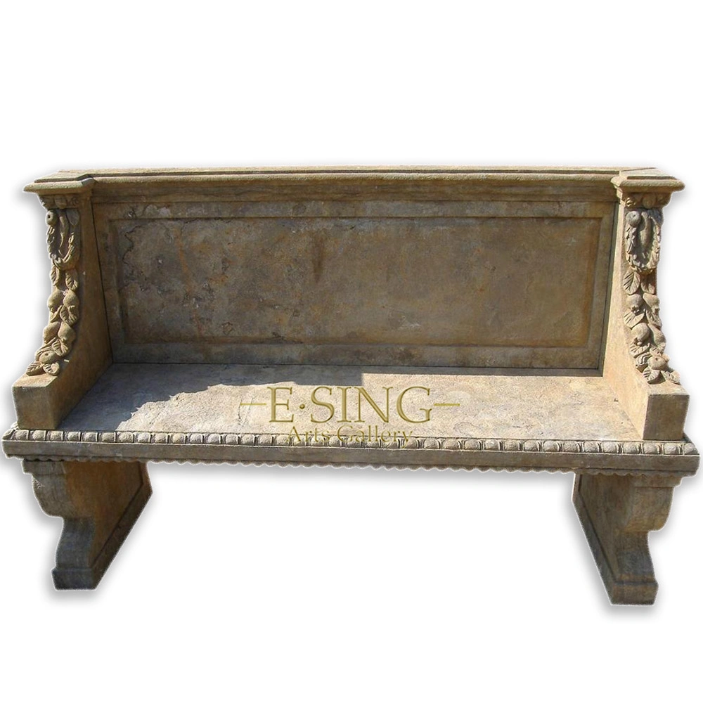 Antigo Jardim Exterior Decorativo Marble Long Bench