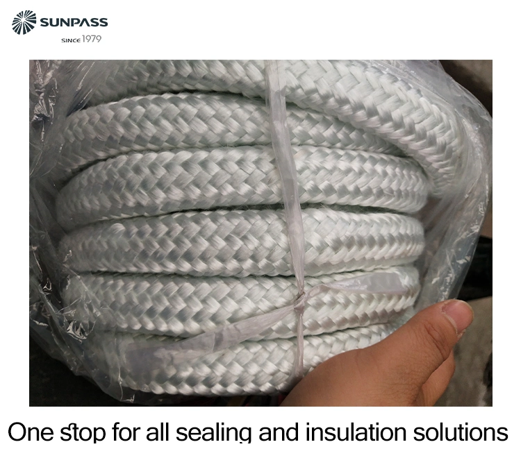 High Density Texturized Fiberglass Rope Packing Insulation Gasket Seal High quality/High cost performance  High Temperature Fiberglass Ribbons