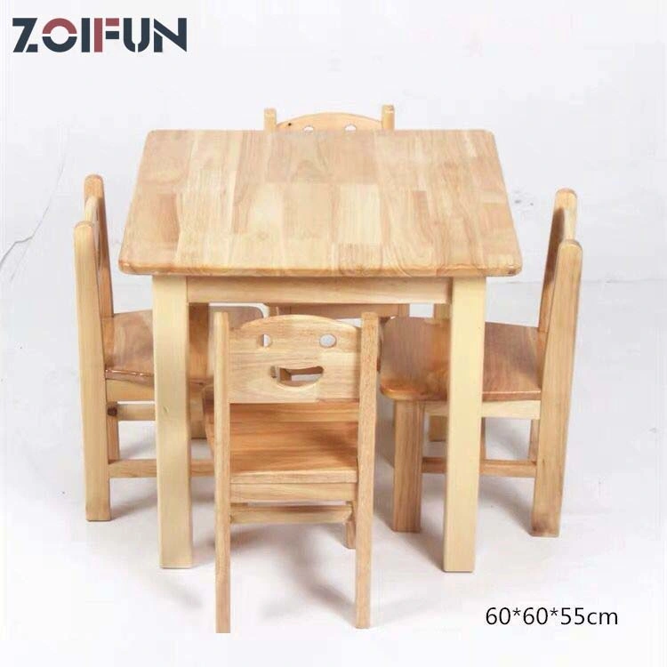 Good Quality Kindergarten Furniture Wood Kids Table and Chair Set