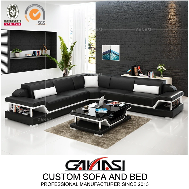 Contemporary L Shpae Leather Modern Corner Sofa Furniture