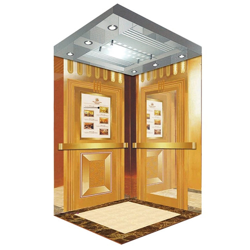 Hotel Used Passenger Lift Elevator with Stainless Steel Cabin