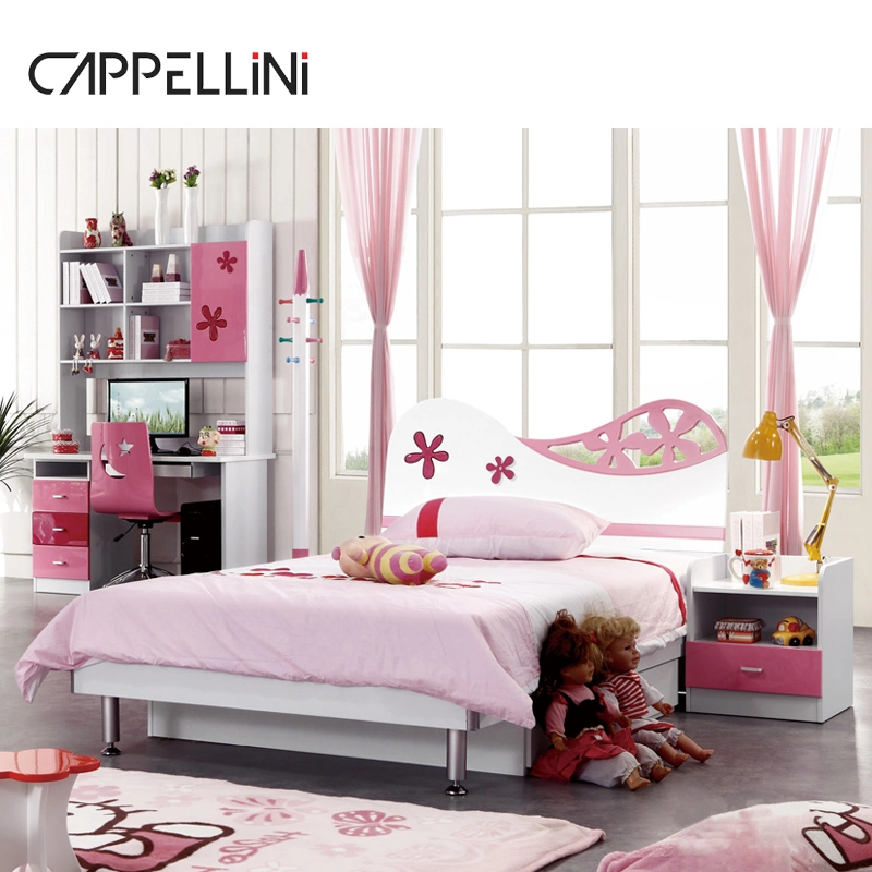 Wholesale/Supplier Factory Price Eco-Friendly Children Bed Desk Wardrobe Wooden Kids Bedroom Sets Furniture