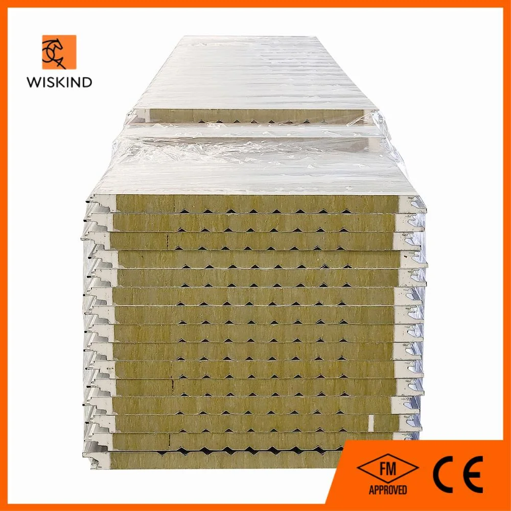 FM/CE Approved Insulation Rock Wool Composite Board for Wall System Roof System