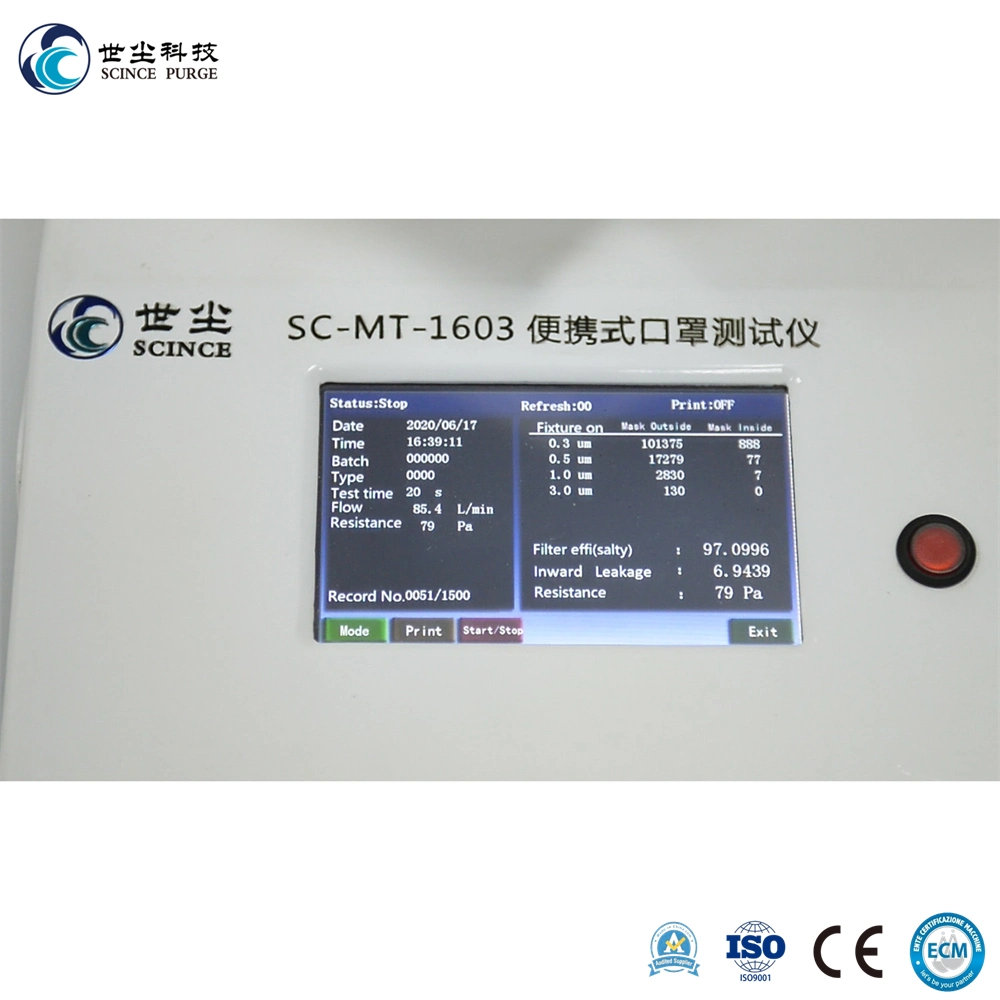 Portable Mask Testing Instrument for Inhalation Resistance and Edge Resistance