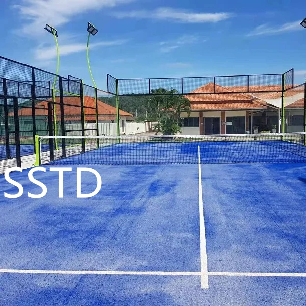 2023 Sstd Padel Tennis Court 12mm Tempered Glass Court Padel Outdoor Fitness Equipment Gym Equipment Sports Equipment