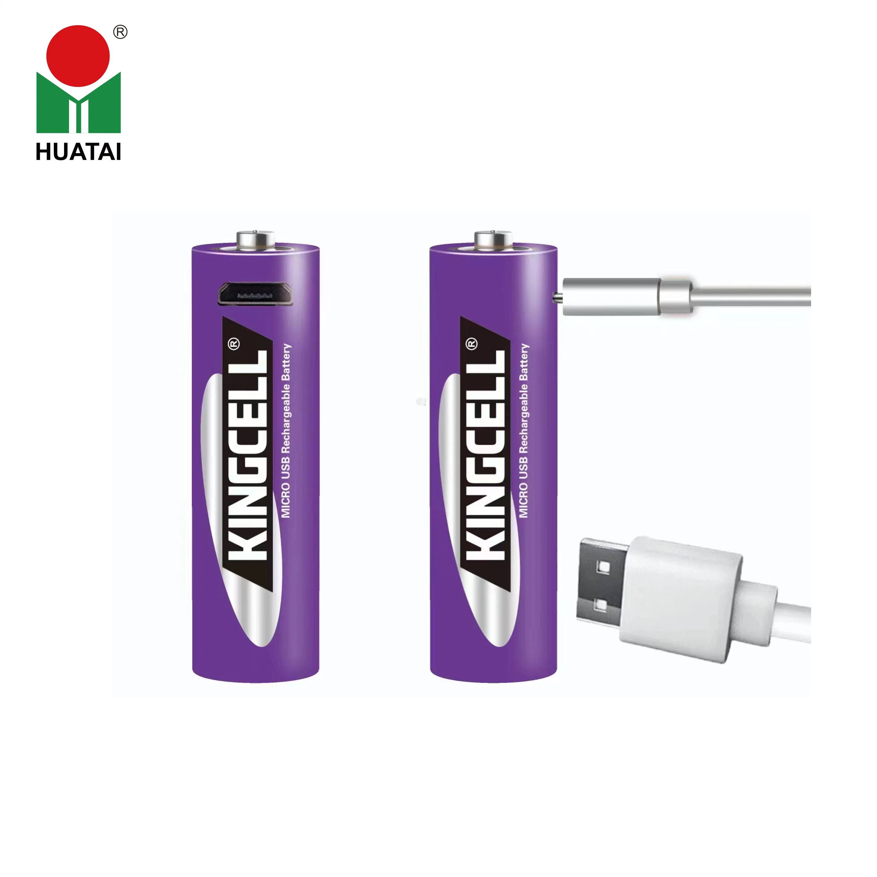 1,5V schnell wiederaufladbare AA-USB-Batterie