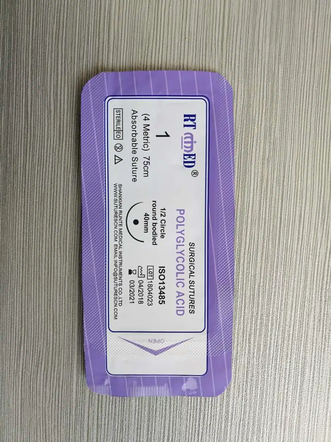 Surgical Absorbable Polyglycolic Acid PGA Suture with Needle