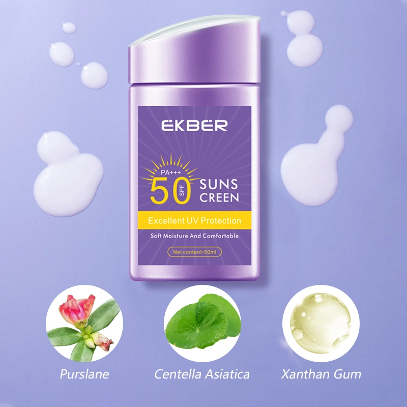 2022 شائع على Instagram Ekber Anti-Aging Wayer العناية ببشرة مرطخة كريم للوقاية من الشمس الطبيعي SPF50+++++ حاجب الشمس Vegan sunblock