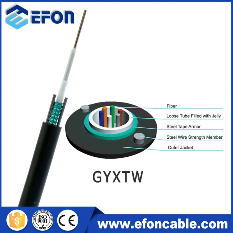 Outdoor Armoured 12 Core G652D Central Tube Duct Type Optical Fiber Communication Cable