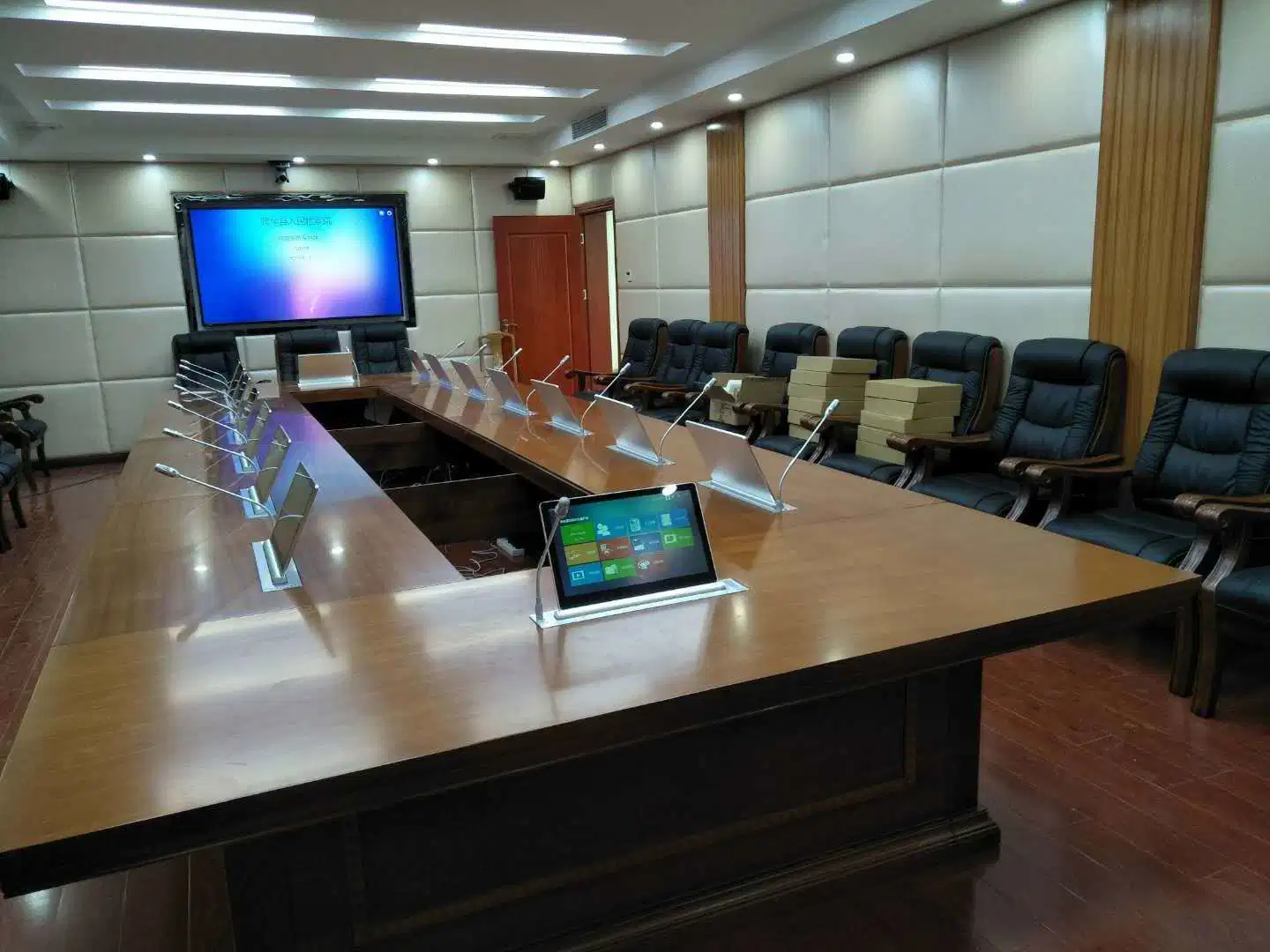 Meeting Room Audio Terminal LCD Lift Screen