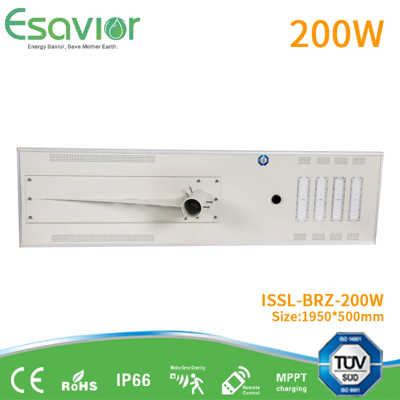 3 Years Warranty Esavior 30W 181lpw All in One Integrated LED Solar Powered Street/Garden Light for 5~6m Poles CE/RoHS/IP67/Ik10