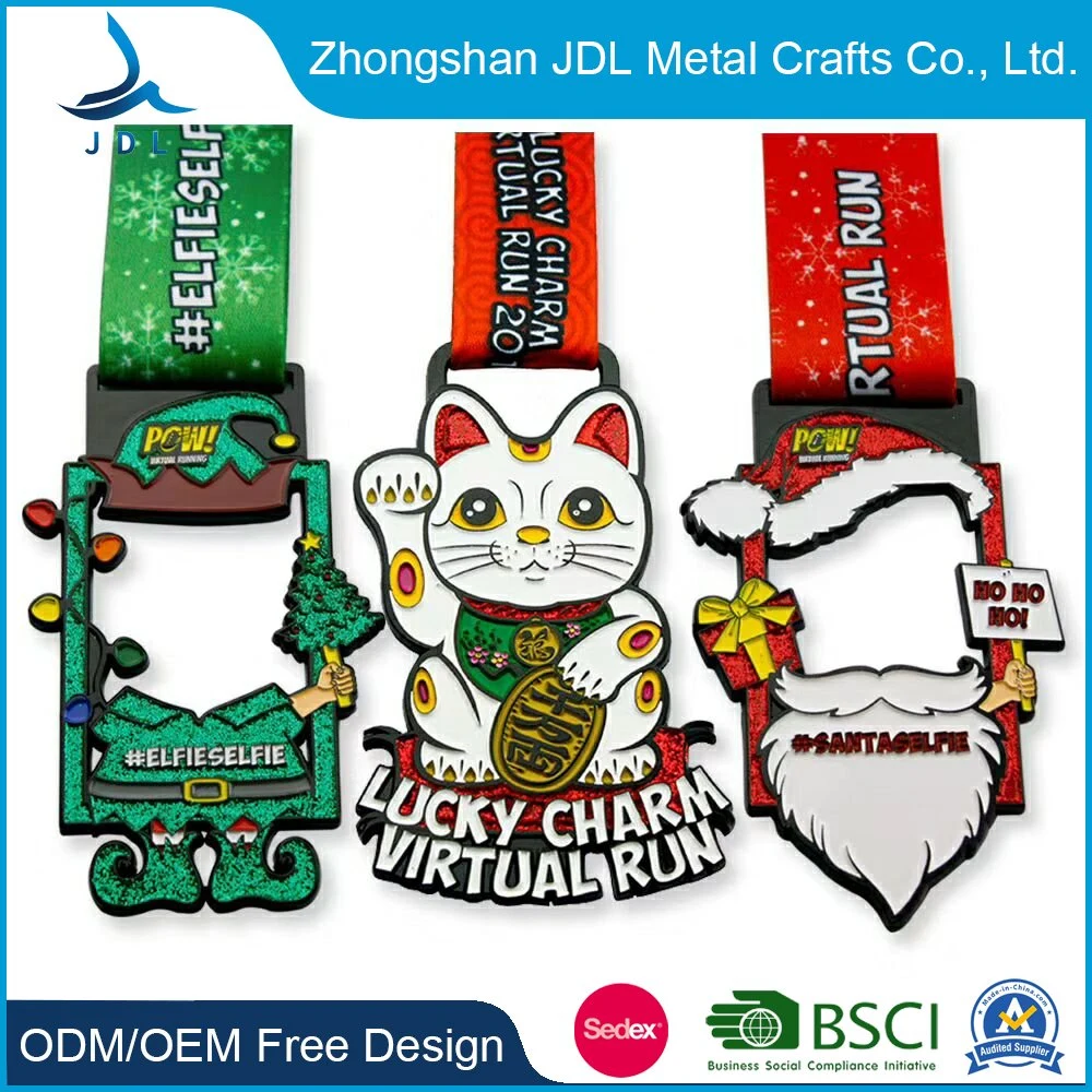 China Wholesale/Supplier Factory High quality/High cost performance  Custom Metal Military Carnival 3D Gold Silver Blank Sport Police Dance Insignia Badge Medallion Trophy Cup Medals W/ Ribbon