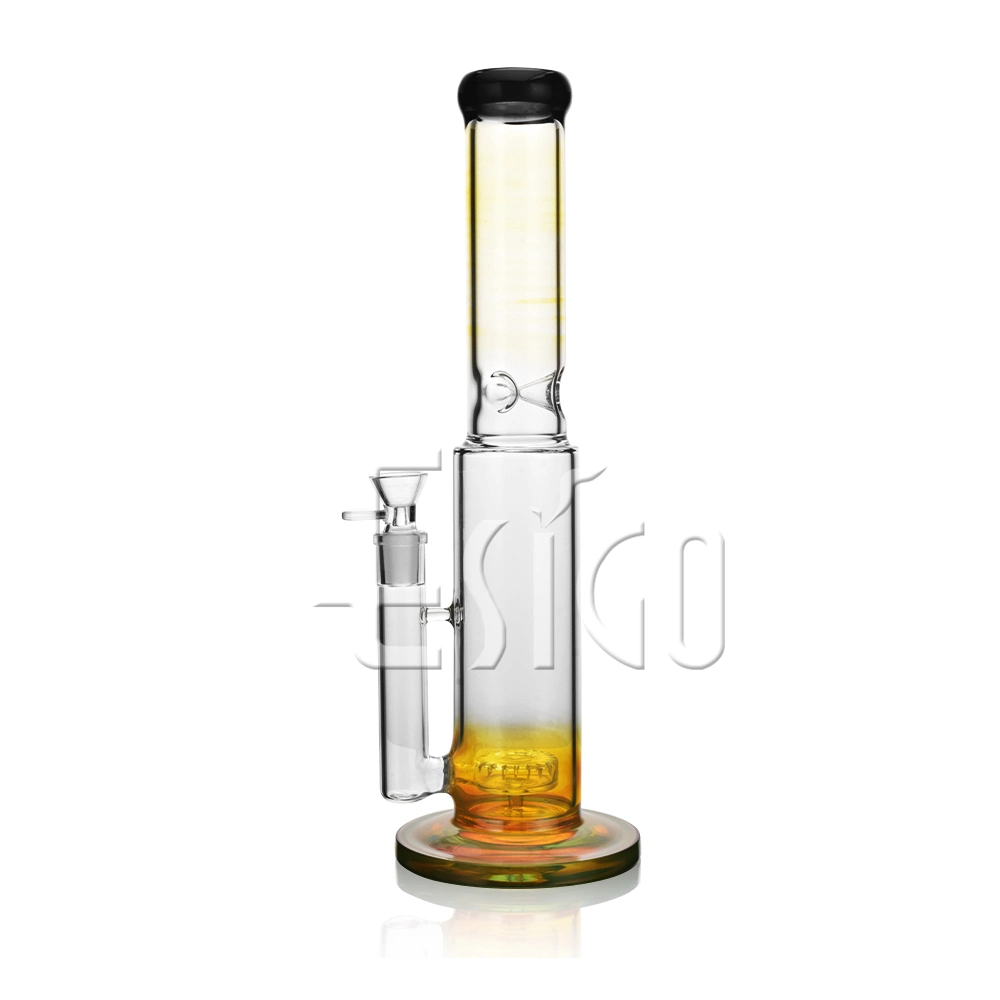 Esigo Stock Clearance Special Offer Glass Water Pipe Hookah Shisha DAB Rig High-End Electroplate Color Straight Tube Wholesale/Supplier Glass Smoking Pipe