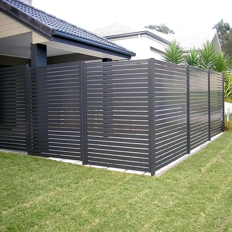 OEM Australia Nueva Privacidad Slat aluminio Fence Paneles aluminio Jardín Vallas