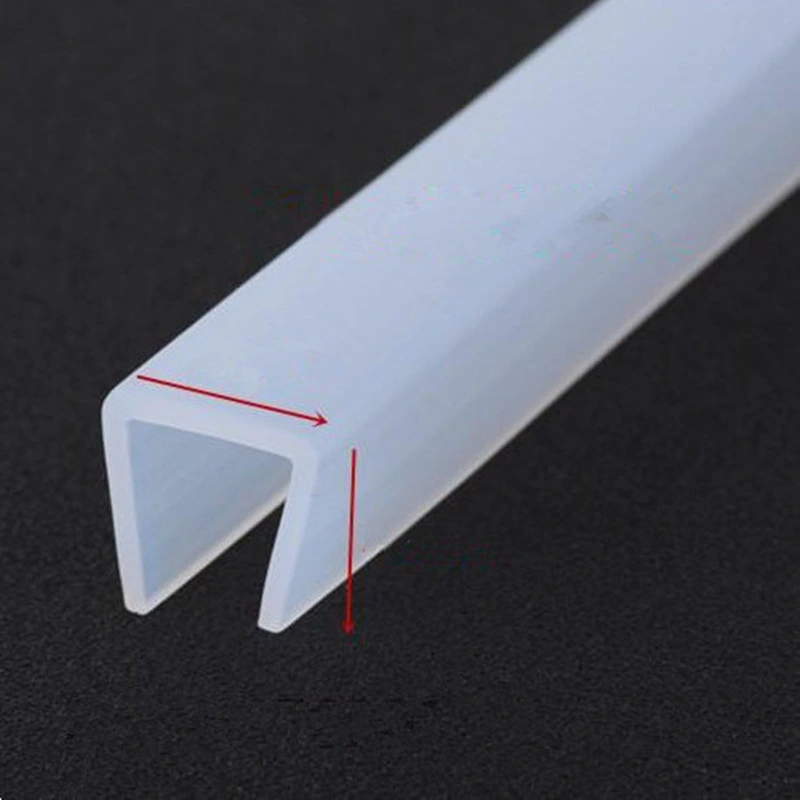 U-Shape Transparent Silicone Rubber Profile/Extrusion for Glass Window and Door Sealing