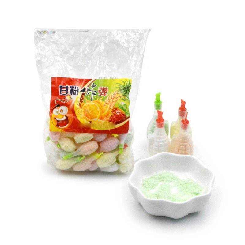 Factory Wholesale/Supplier Powder Candy Sour Flavor Fruit Shape