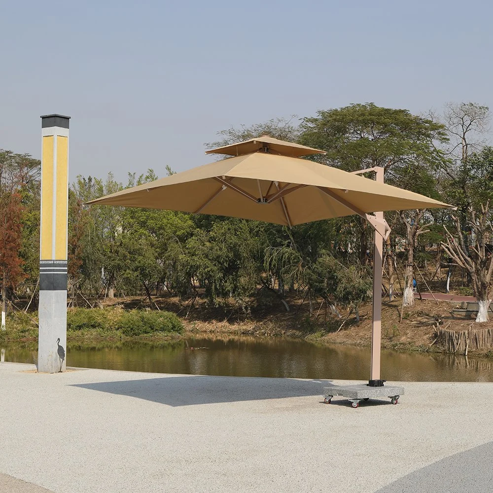 Mingsu Sells Traditional Outdoor Double Top Aluminum Garden Parasol