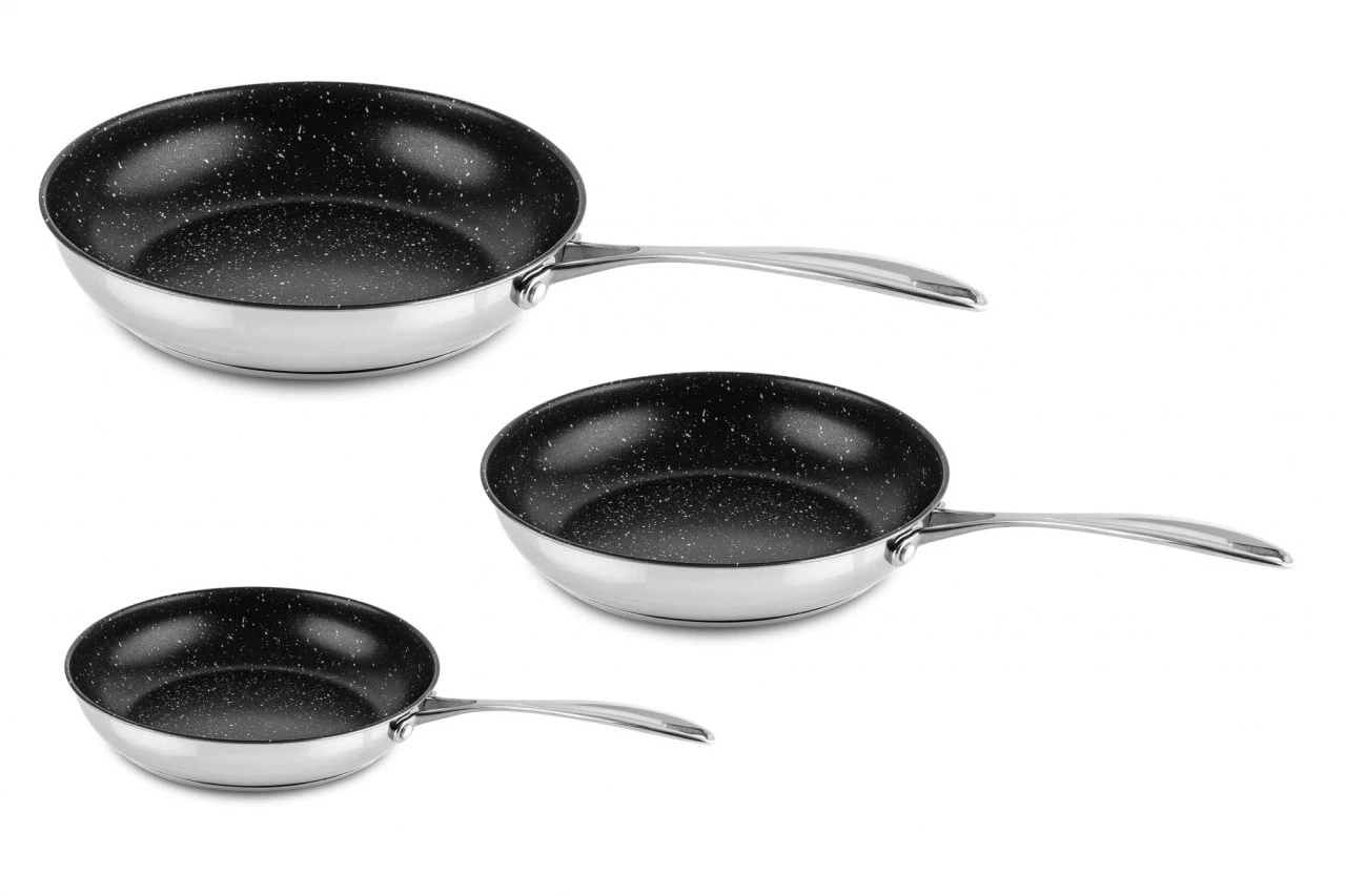 Küchengerät Edelstahl Multi Stir Bratpfanne mit Medical Stone Antihaft Beschichtung, Induktions-Kochgeschirr-Set, Pfanne Wok Pfanne