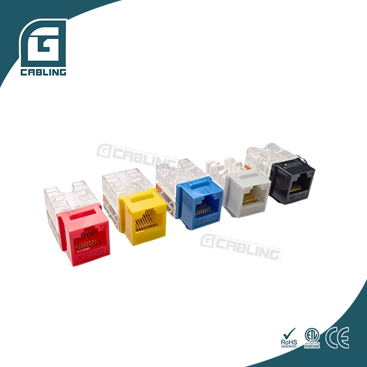 Gcabling Communication Ethernet Keystone Punch Down Stand RJ45 to RJ45 UTP CAT6A CAT6 Cat5e Best Keystone Jack