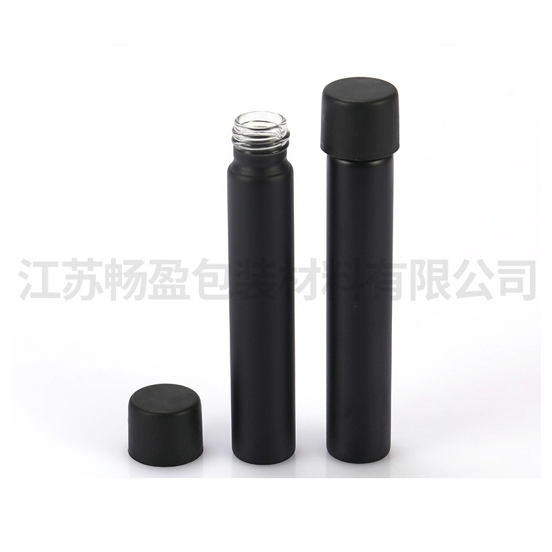 Custom Smooth Matte Black White Child Resistant Glass Tubes for Cigar Packaging