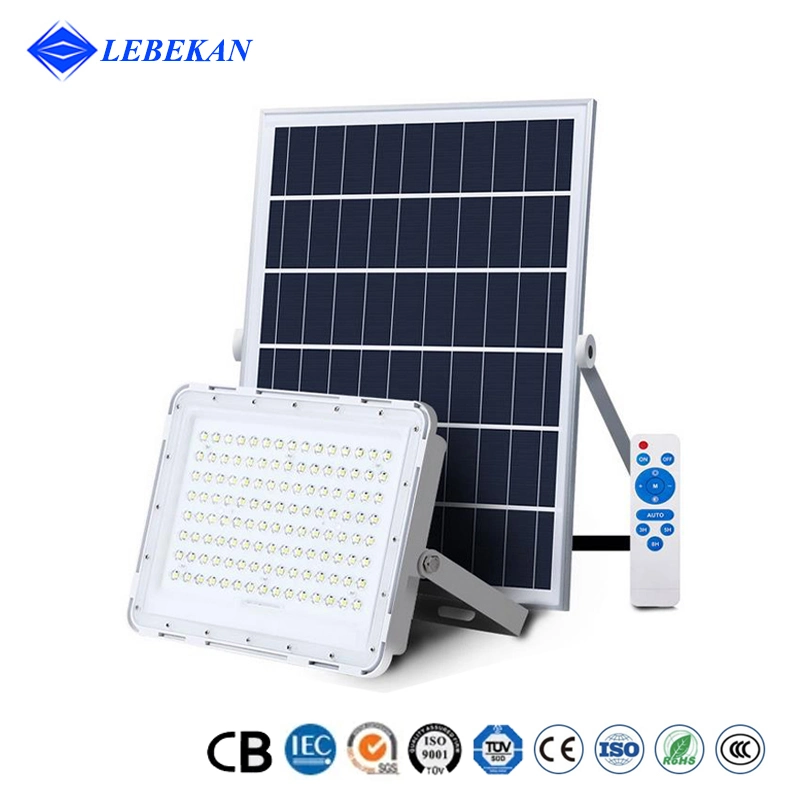 100W 200W Outdoor Solar Flood Street Garden Lights IP65 Battery Owered Lighting