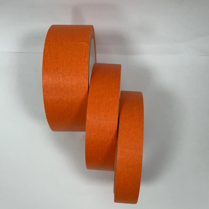 Papel crepé color naranja cinta de enmascarar de propósito general para pintar el enmascarado