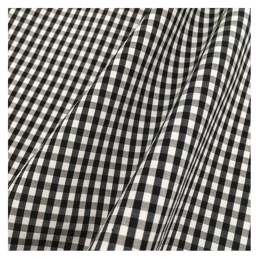 2.5mm Plaid Cotton Fabric Cotton Nylon Spandex Stretch Woven Yarn Dyed Fabric