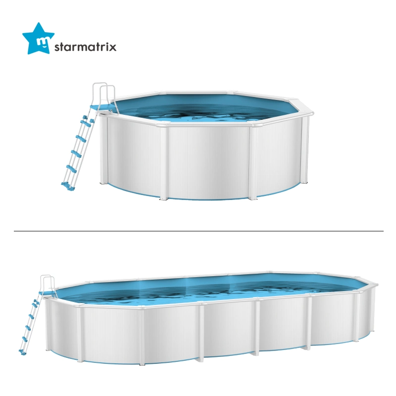 Equipos de piscina para niños Oval grandes sobre el suelo de acero