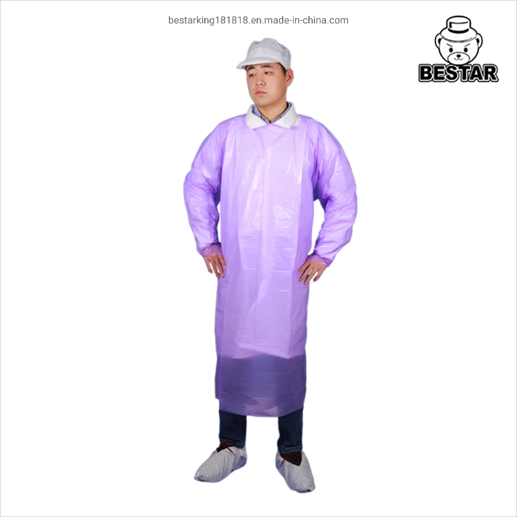 AAMI PB70 Level 2 Level 3 Surgical Waterproof Lightweight CPE Coat Gown