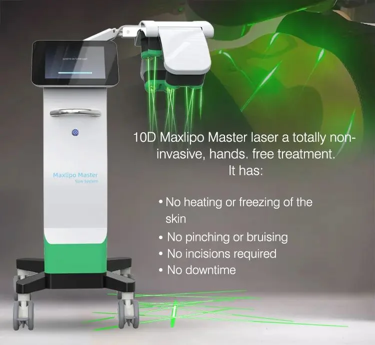 Lipo Laser Non-Invasive 532nm Green Red High Click Green Light Fat Reduction Shaping Slimming Massage Machine