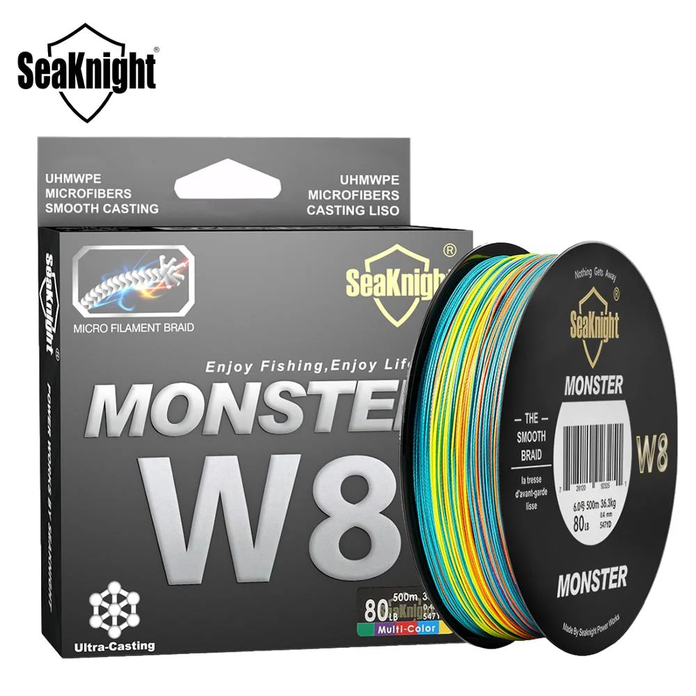 Seaknight PE Braided Fishing Line Multi Color 300m 8 Strands Fishing Line