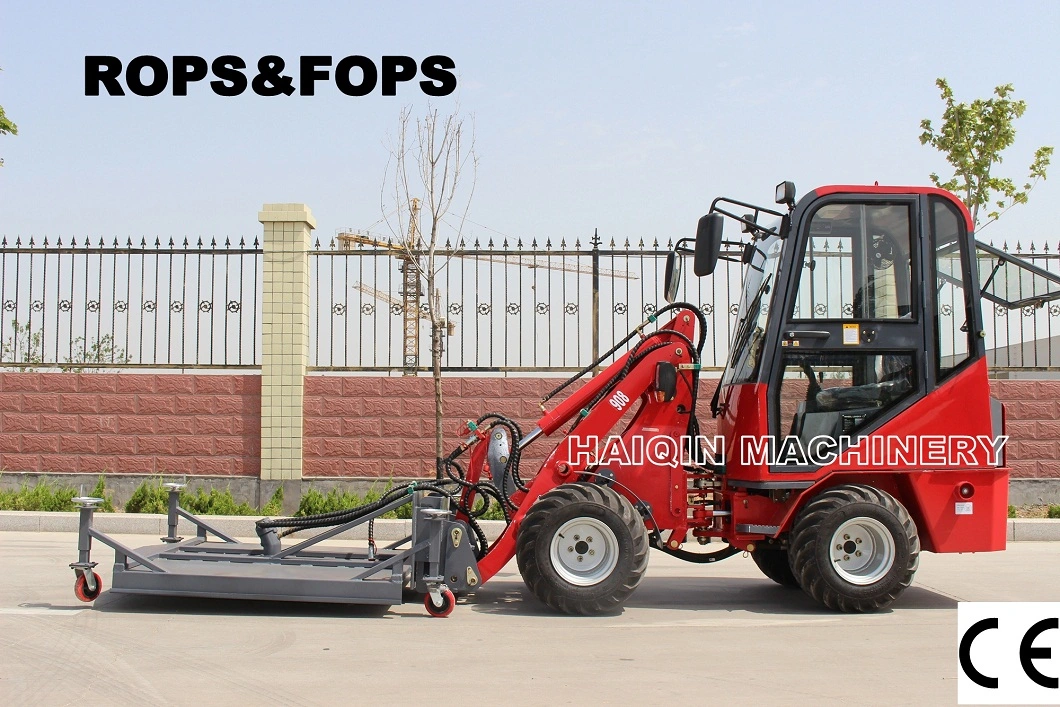 Haiqin Brand Ce Approved 0.8 Ton Mini Loader (HQ908) with Snow Blade