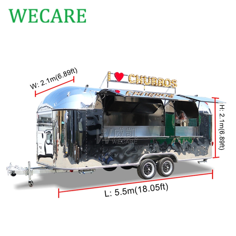 Wecare Factory Price Airstream Food Trailer Food Truck Mobile Food Trailer for Sale