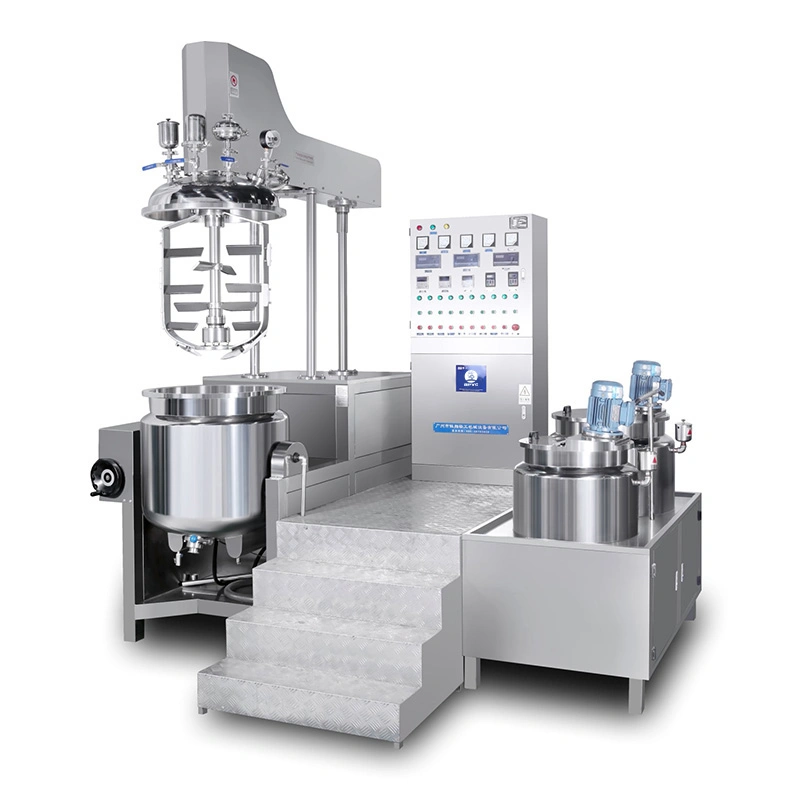 Cosmetic Equipment Oil Blending Cream Make Production Chemical Equipment Vacuum Emulsifier Homogenizer Price Mixing Machine