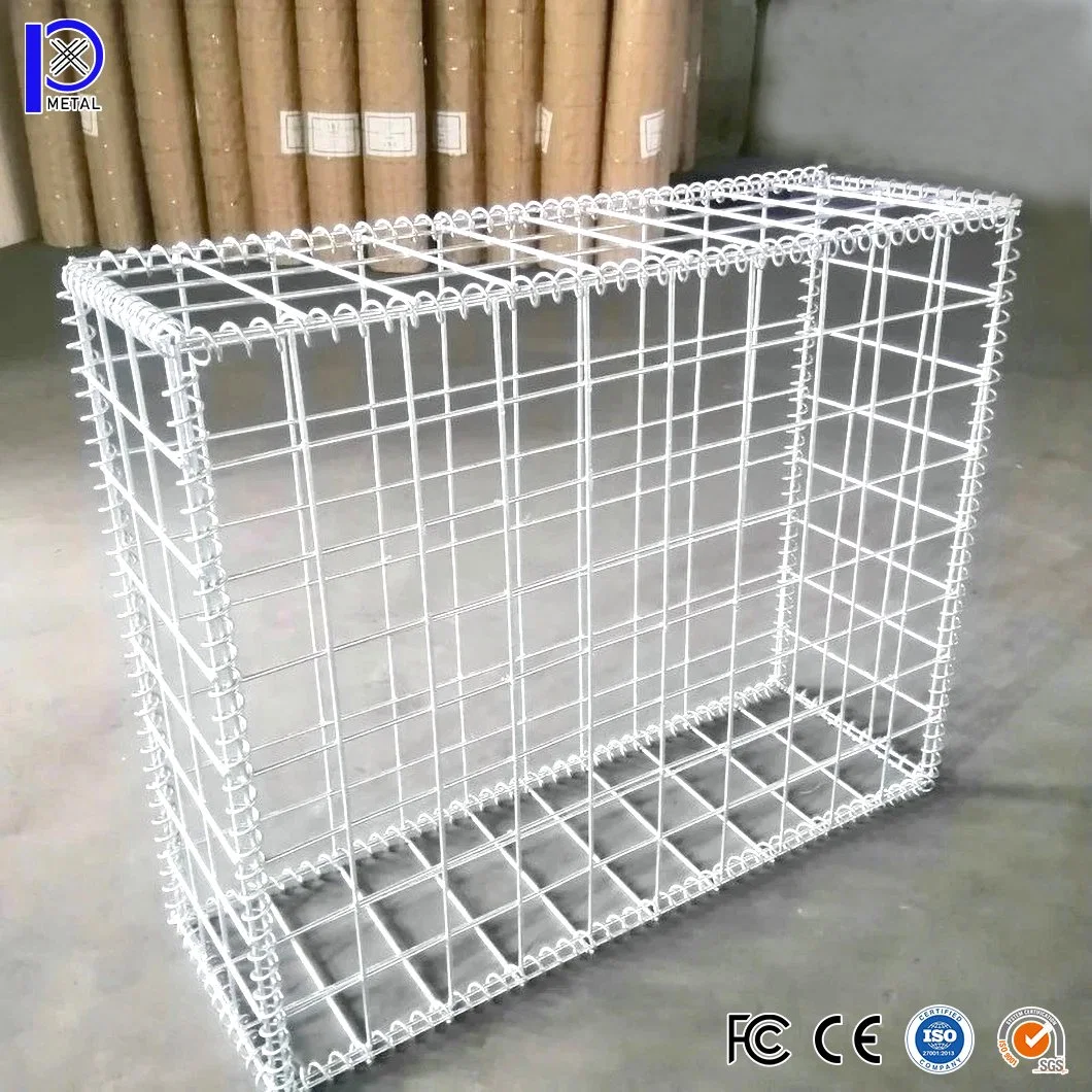 Pengxian 2X2 Galvanized Cattle Welded Wire Mesh Panel China Suppliers 1000 X 300 X 300 mm Welded Gabion Wall Used for Gabion Basket Wall