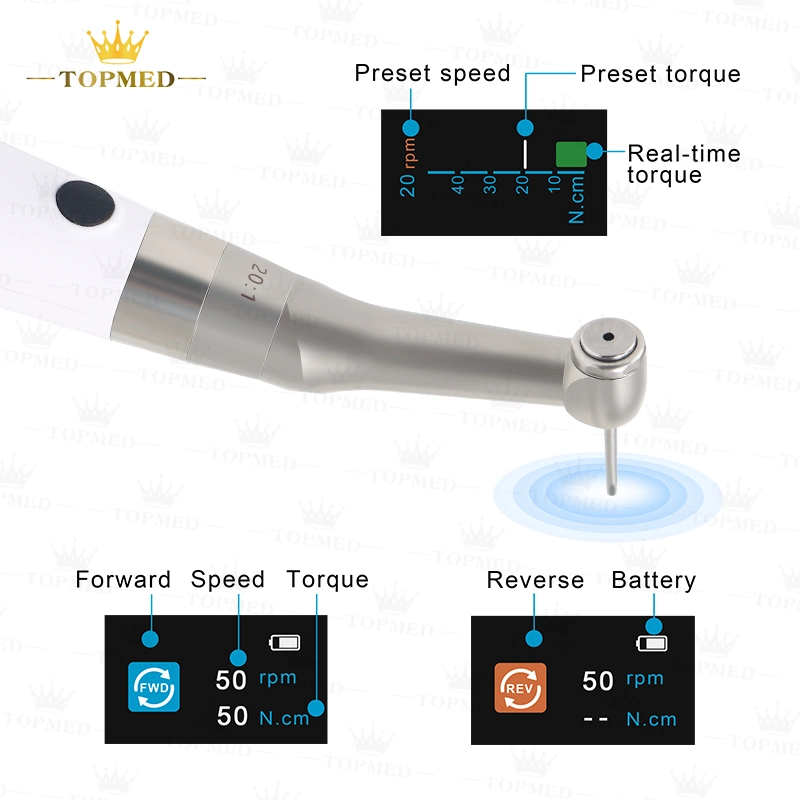 360 Rotate Freely Wireless Handpiece 16 Free Drivers Torque Wrench Dental Equipment