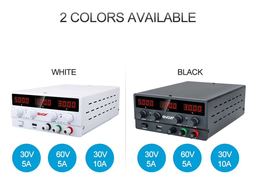 Gvda Adjustable DC Laboratory 30V 5A 10A Lab Power Supply Adjustable 60V 5A Voltage Regulator Stabilizer Switching Power Supply