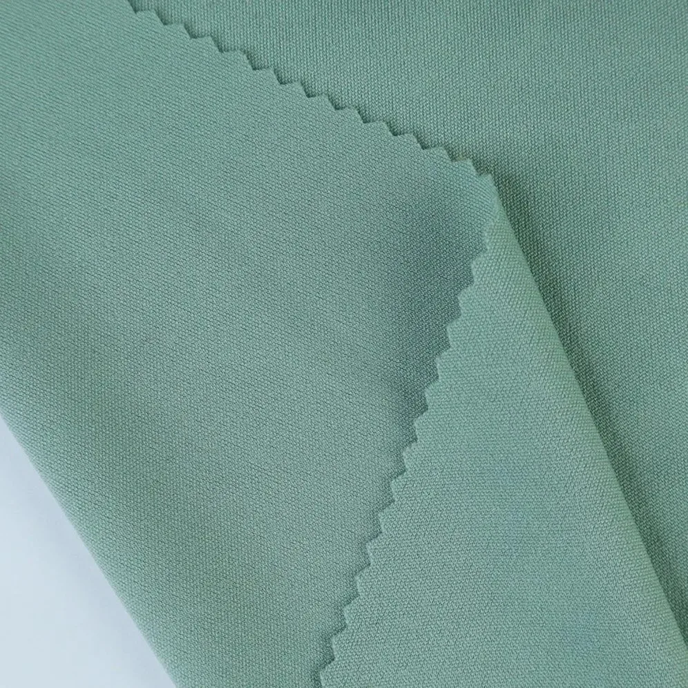 Interlock Plain Fabric Double Sided Polyester Spandex Blend Clothes