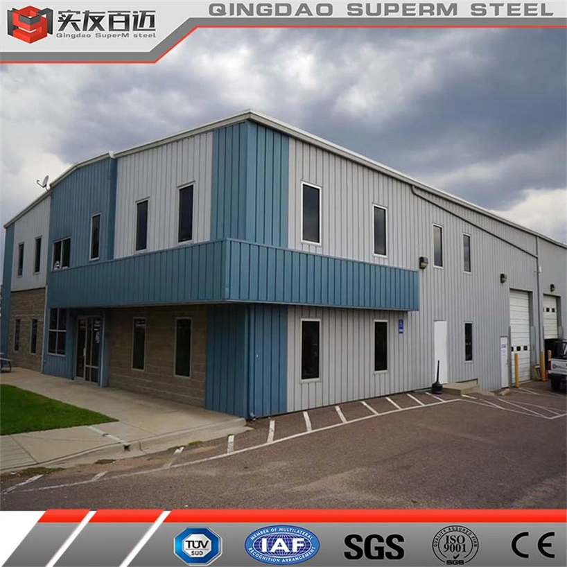 Qingdao Manufacturer Metal Case Steel Structure Frame Shed Prefab Workshop Prefabricated Steel Structure Glass Curtain Small Workshop Building Office