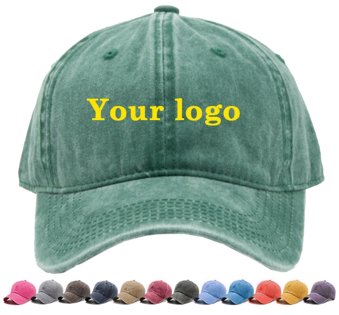 Six Panel 100% Cotton Classic One Size Fits Most Pigment Dyed Heavy Wash Blank Sports Hat