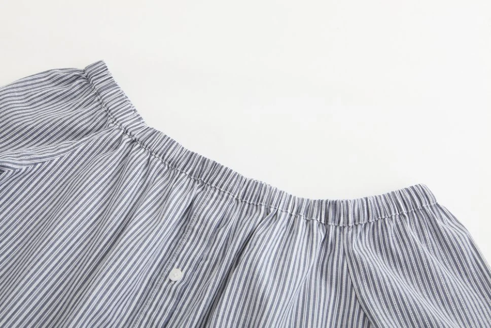 Stripe off Shoulder Casual Sexy Dress