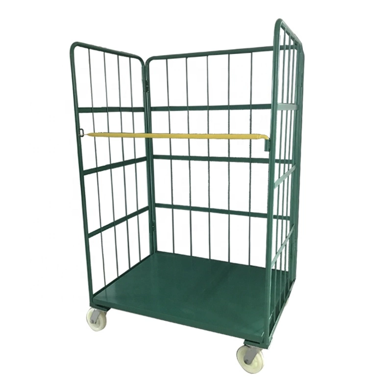 Top Selling Industrial Warehouse Plastic Base Roll Container Cage Transport Trolley