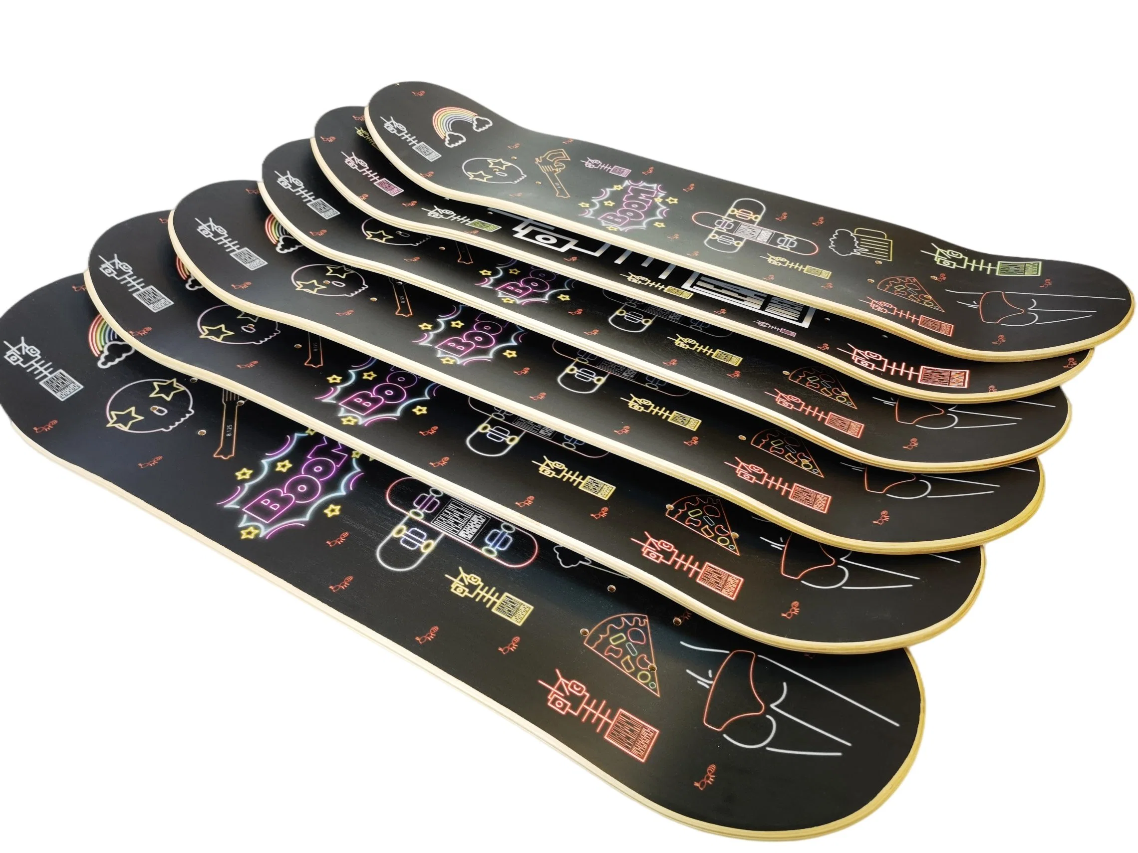 2023 Hot Custom Design 7 Ply Maple Professional High Standard Skateboard