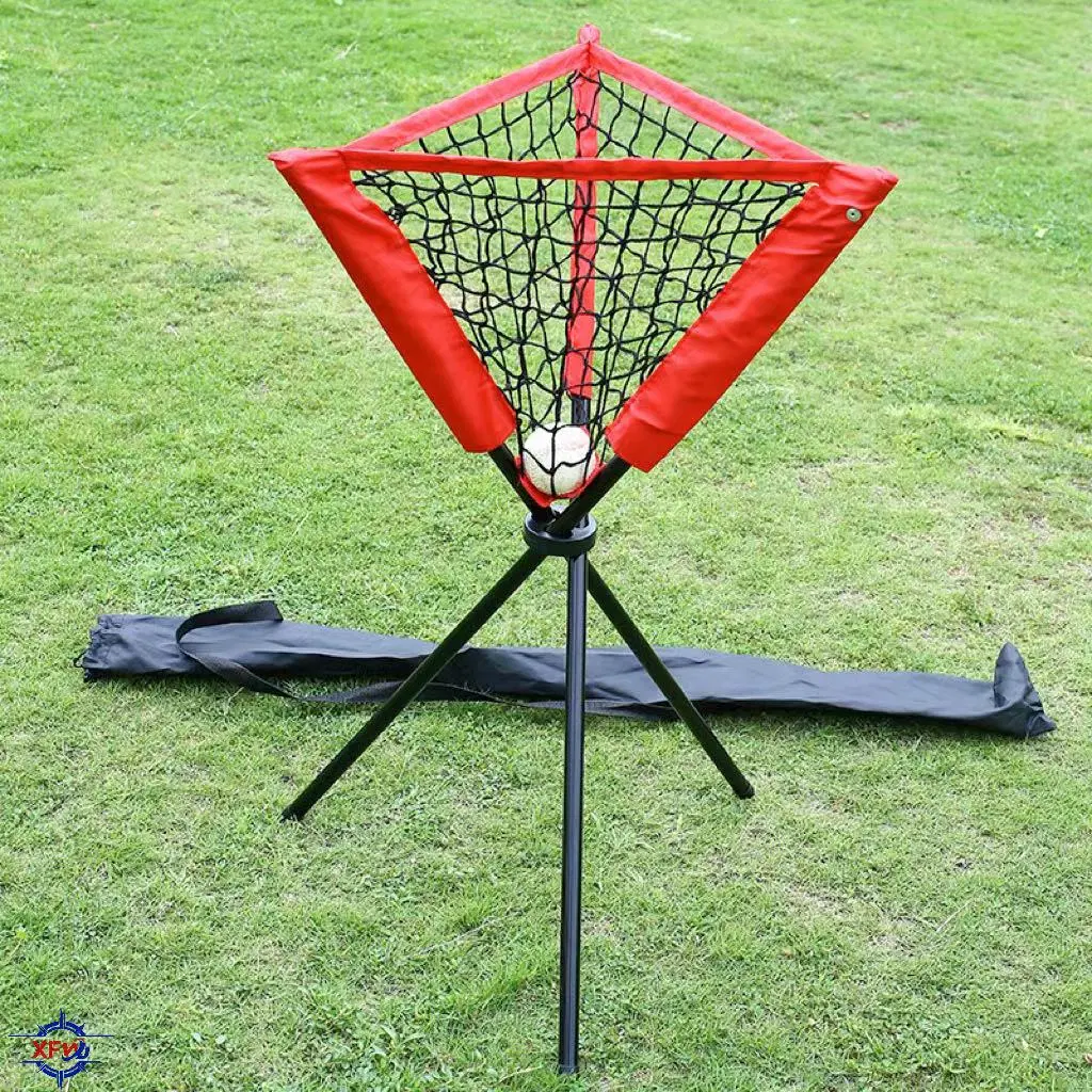 Large Capacity Balls Collection Movable Portable Softball Caddy Stands with Polyester Net