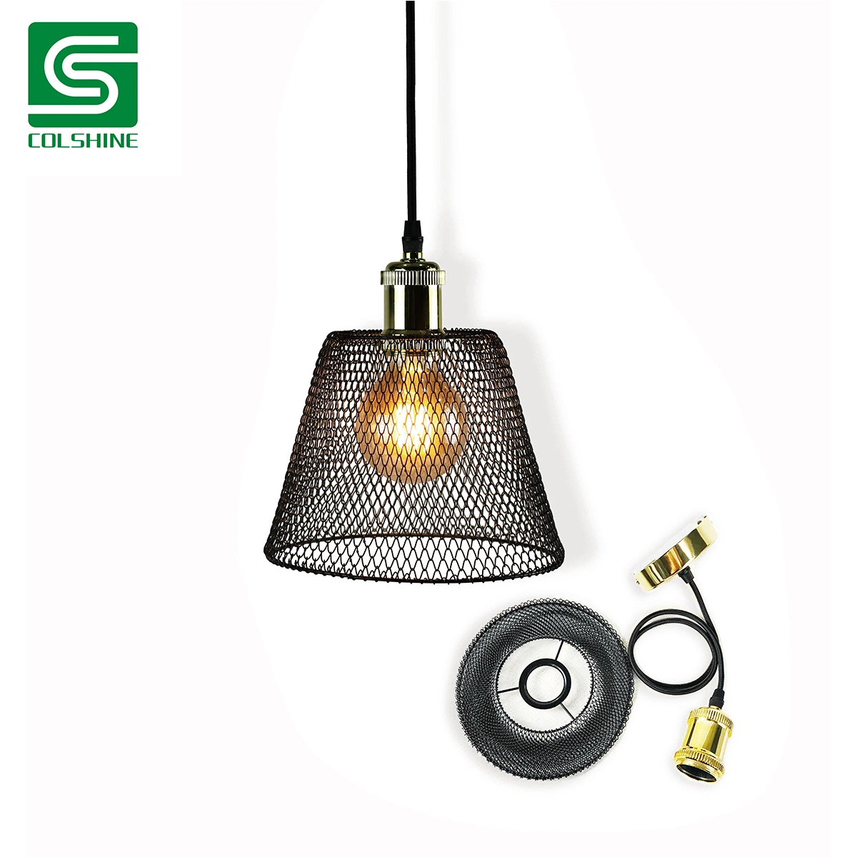 Foldable Metal Lampshade Ceiling Lamp Shades Wire Pendant Lamp Shade