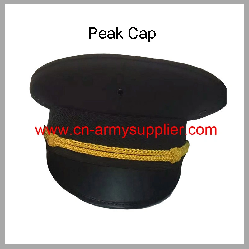 China Cheap Wholesale Ejército hilo de oro Policía Militar Cap