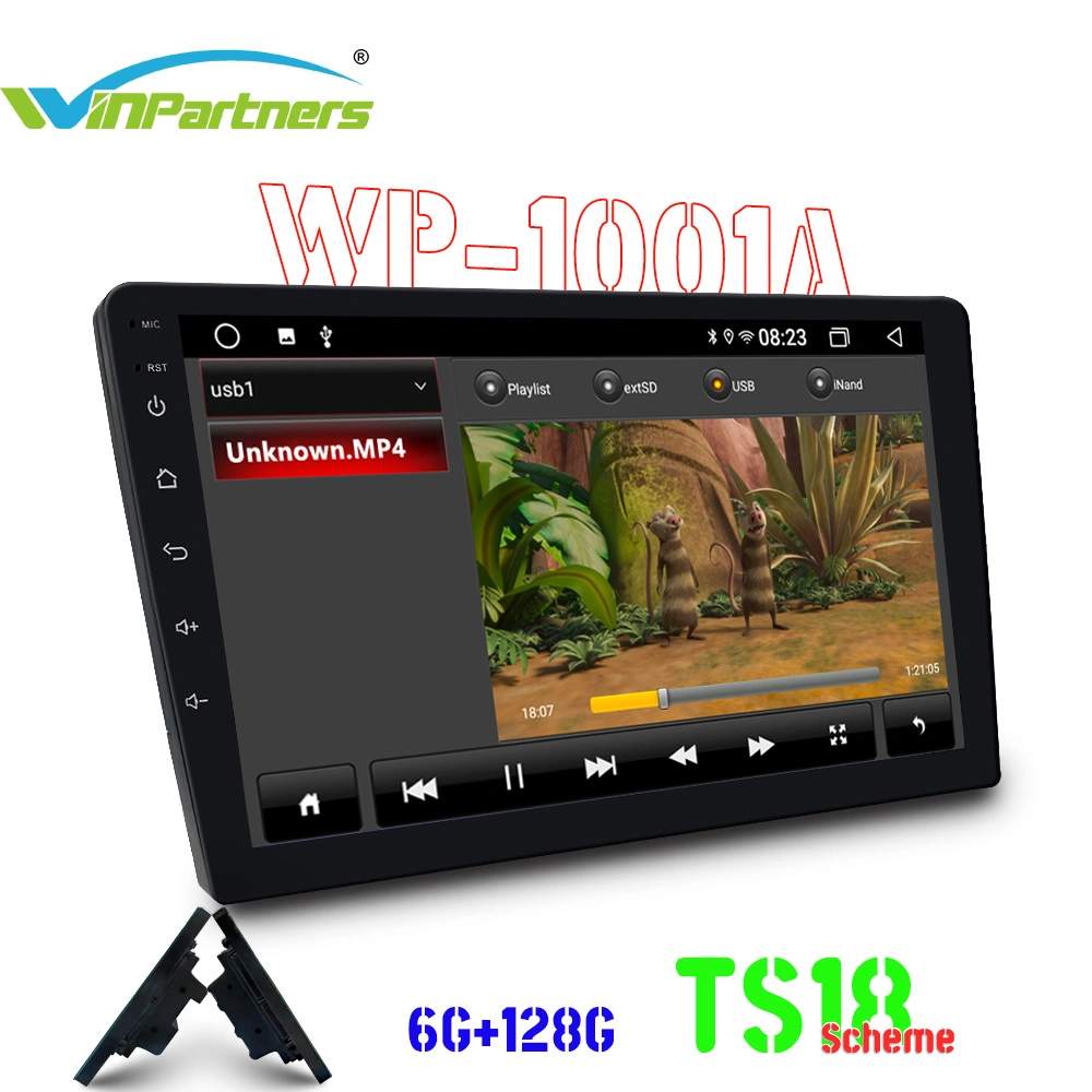 6g+128g de 10 pulgadas, todos en un equipo Android Auto Audio MP5 Player Android Wp1001A