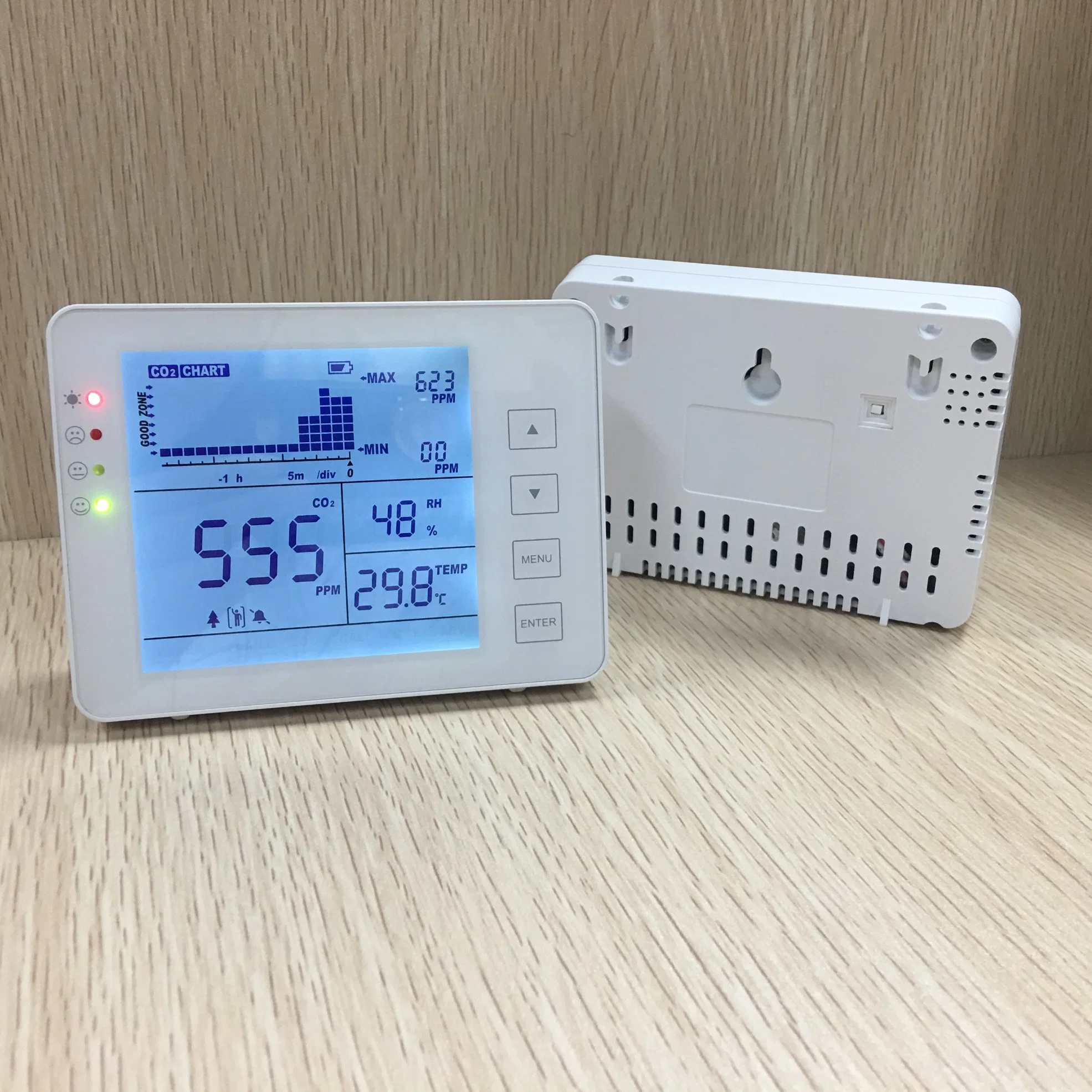 USB/Battery Powered Indoor CO2 Monitor with Data Logging CO2 Meter SA1200p